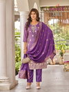 Zara By Aanchi Shimmer Jacquard Kurti With Bottom Dupatta Wholesale Online